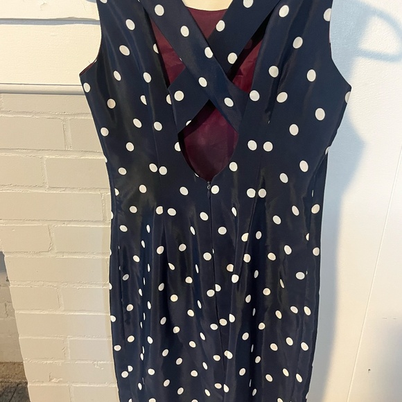 Vintage blue and white polkadot dress - Picture 2 of 3